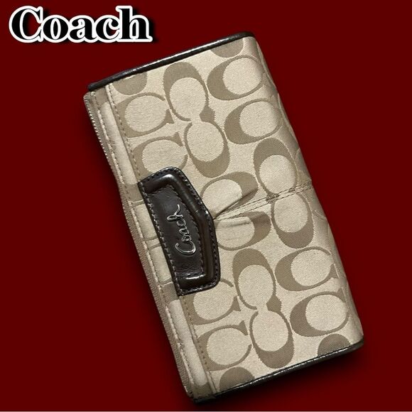 Coach Signature Khaki & Brown Tote Bag + Matching Wallet Set – EUC - Picture 13 of 13